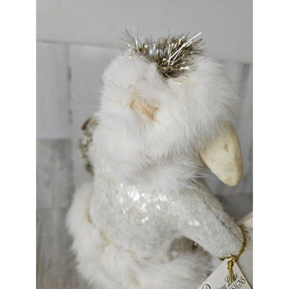 Bethany Lowe skier skiing wreath bunny Xmas glitter home decor - Picture 7 of 9